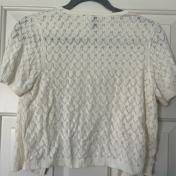 dainty crochet short sleeved cardigan - Picture 5 of 5